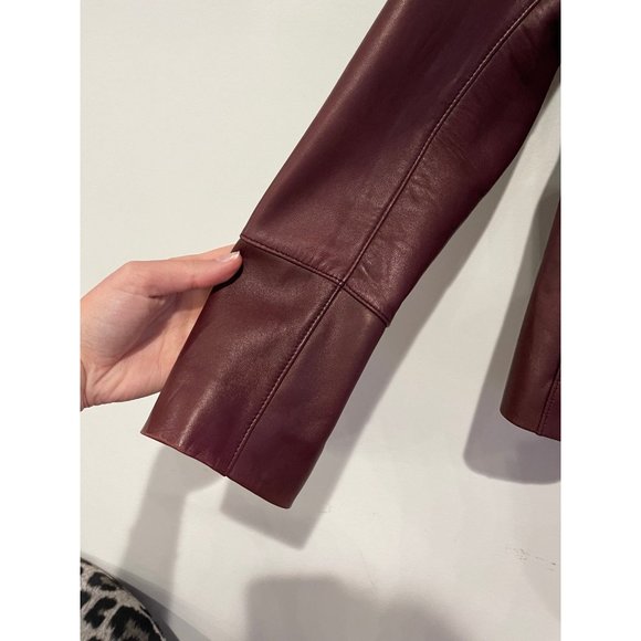 NWOT 100% Genuine Leather Ann Taylor Jacket - Picture 3 of 9